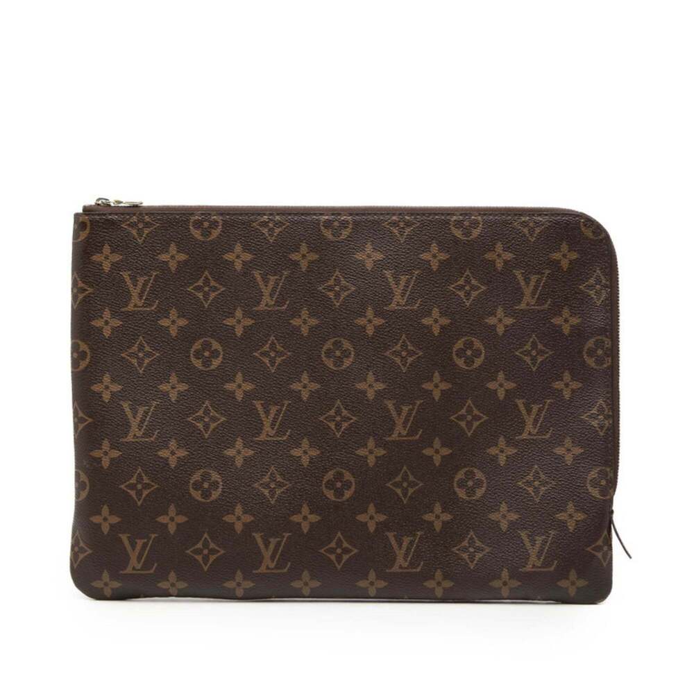 LOUIS VUITTON Authentic Brown Monogram Clutch Bag - Picture 1 of 7